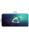SonicTouch Kozmoz Yeşil Üçgen Desenli Kaymaz Gaming Oyuncu Masaüstü Dikişsiz Klavye Mouse Pad 32x70Cm