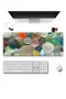 SonicTouch Renkli Çakmak Taşları Gamer Oyuncu Dikişsiz Sıvı Geçirmez Klavye Mouse Pad 32x70Cm