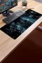 SonicTouch Sanal Gerçeklik Mavi Gamer Oyuncu Dikişsiz Sıvı Geçirmez Klavye Mouse Pad 32x70Cm