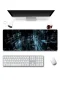 SonicTouch Sanal Gerçeklik Mavi Gamer Oyuncu Dikişsiz Sıvı Geçirmez Klavye Mouse Pad 32x70Cm