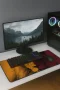 SonicTouch Sarı Kırmızı Aslan Temalı Kaymaz Gaming Oyuncu Masaüstü Dikişsiz Klavye Mouse Pad 32x70Cm