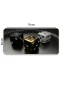 SonicTouch Siyah Beyaz Altın Zar Desenli Kaymaz Gaming Oyuncu Masaüstü Dikişsiz Klavye Mouse Pad 32x70Cm