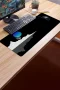SonicTouch Mavi Ay Karanlık Ufuk Gamer Oyuncu Dikişsiz Sıvı Geçirmez Klavye Mouse Pad 32x70Cm