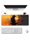 SonicTouch UltraGrand Gölge Samuray Gamer Oyuncu Xxl Sarı Siyah Klavye Mouse Pad 40x90Cm