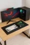 SonicTouch UltraGrand Siyah Neon Yeşili Anka Kuşu Dikişsiz Xxl Gaming Oyuncu Masaüstü Klavye Mouse Pad 40x90Cm