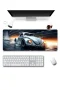 SonicTouch Klavye Mouse Pad Xxl 40x90cm Gri Vosvos Gamer Oyuncu Pürüzsüz Sıvı Geçirmez Yüzey