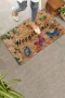 Valerine Life Ahşap Oyma Temalı Kelebekli Hoş Geldiniz Kapı Önü Paspası 45x70cm