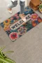 Valerine Life Çiçekli Sarı Papatyalı Welcome Hoş Geldiniz Ev işyeri iç Dış Kapı Önü Paspası 45x70cm
