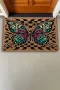 Valerine Life Damalı Kelebek Desenli Hoş Geldiniz Kapı Önü Paspası 45x70cm