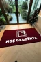 Valerine Life Eczane Logolu Kırmızı Dijital Baskılı Dükkan İş Yeri Ofis Kapı Önü Paspası 50x90cm