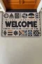 Valerine Life Geometrik Bohem Temalı Welcome Kapı Önü Paspası 45x70cm
