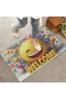 Valerine Life Gülen Surat Emoji Welcome Kapı Önü Paspası 45x70cm
