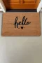 Valerine Life Hello Kalp Welcome Hoş Geldiniz Kapı Önü Paspası 45x70cm