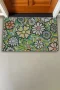 Valerine Life Çiçeksenfoni Temalı Yeşil Renk Welcome Hoş Geldiniz Kapı Önü Paspası 45x70cm