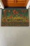 Valerine Life Geometrik Yılbaşı Noel Temalı Welcome Hoş Geldiniz Kapı Önü Paspası 45x70cm