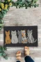 Valerine Life Kedi Konseyi Pati Kardeşliği Siyah Renk Welcome Hoş Geldiniz Kapı Önü Paspası 45x70cm