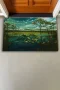 Valerine Life Melankoli Bahçesi Yeşil Renk Welcome Hoş Geldiniz Kapı Önü Paspası 45x70cm