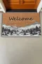 Valerine Life Kar ve Çam Ormanı Welcome Kapı Önü Paspası 45x70cm