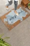 Valerine Life Kara Kalem Gelincik Mavi Renk Hoş Geldiniz Kapı Önü Paspası 45x70cm