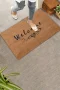 Valerine Life Kara Kalem Kalp Welcome Ev Ofis işyeri Dış Kapı Önü Paspası 45x70cm