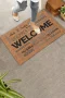 Valerine Life Dünya Dillerinde Kahverengi Welcome Hoş Geldiniz Kapı Önü Paspası 45x70cm