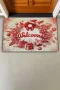 Valerine Life Kırmızı Noel Kapı Süsü Temalı Welcome Kapı Önü Paspası 45x70cm