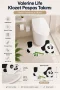 Valerine Life Klozet Paspas Takımı Banyo Halısı Panda Bambu Su Geçirmez Kaymaz Yıkanabilir 40x70cm