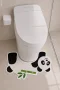 Valerine Life Klozet Paspas Takımı Banyo Halısı Panda Bambu Su Geçirmez Kaymaz Yıkanabilir 40x70cm