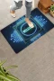 Valerine Life Neon Çip ve Devre Desenli Welcome Kapı Önü Paspası 45x70cm