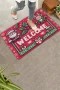 Valerine Life Noel Baba ve Çınar Yaprağı Welcome Ev işyeri iç Dış Kapı Önü Paspası 45x70cm