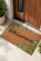 Valerine Life Okaliptüs Yaprakları Welcome Ev işyeri iç Dış Kapı Önü Paspası 45x70cm