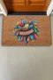 Valerine Life Renkli Tüyler ve Kuş Temalı Welcome Kapı Önü Paspası 45x70cm