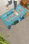 Valerine Life Hello Summer Merhaba Yaz Mavi Renkli Welcome Hoş Geldiniz Kapı Önü Paspası 45x70cm