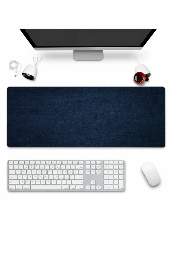 SonicTouch Klavye Mousepad 32x70cm Gece Mavisi Dikişsiz Pürüzsüz Sıvı Geçirmez Kaymaz Taban