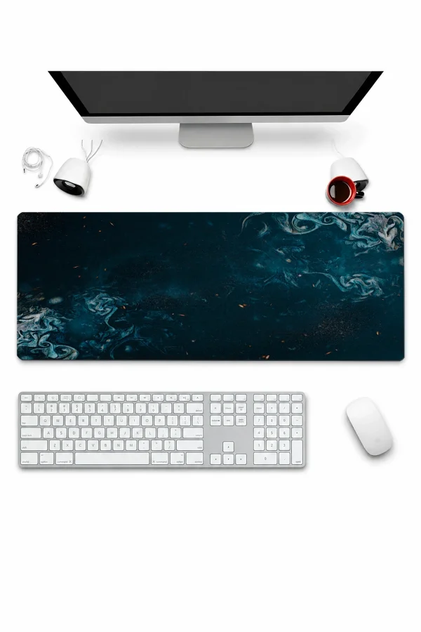 SonicTouch Klavye Mousepad 32x70cm Gece Nebulası Dikişsiz Pürüzsüz Sıvı Geçirmez Kaymaz Taban