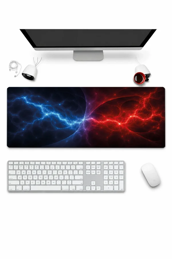 SonicTouch Klavye Mousepad 32x70cm Elementlerin Savaşı Dikişsiz Pürüzsüz Sıvı Geçirmez Kaymaz Taban