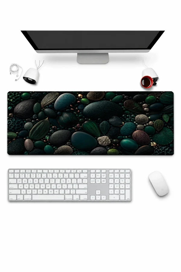 SonicTouch Klavye Mousepad 32x70cm Orman Mücevherleri Dikişsiz Pürüzsüz Sıvı Geçirmez Kaymaz Taban