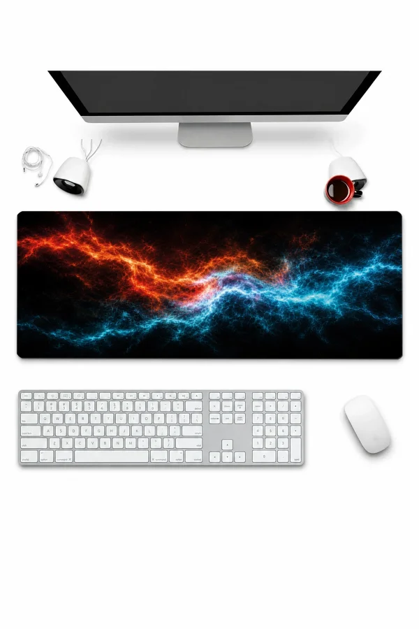 SonicTouch Klavye Mousepad 32x70cm Enerji Kırılması Dikişsiz Pürüzsüz Sıvı Geçirmez Kaymaz Taban