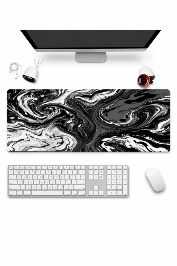 SonicTouch Klavye Mousepad 32x70cm Gece Girdabı Dikişsiz Pürüzsüz Sıvı Geçirmez Kaymaz Taban