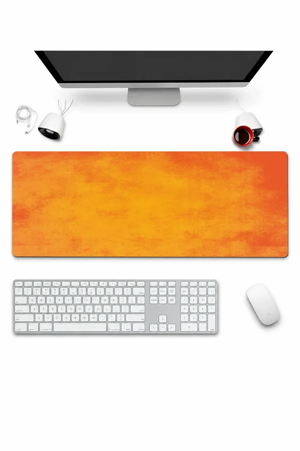 SonicTouch Klavye Mousepad 32x70cm Gün Batımı Dokusu Dikişsiz Pürüzsüz Sıvı Geçirmez Kaymaz Taban