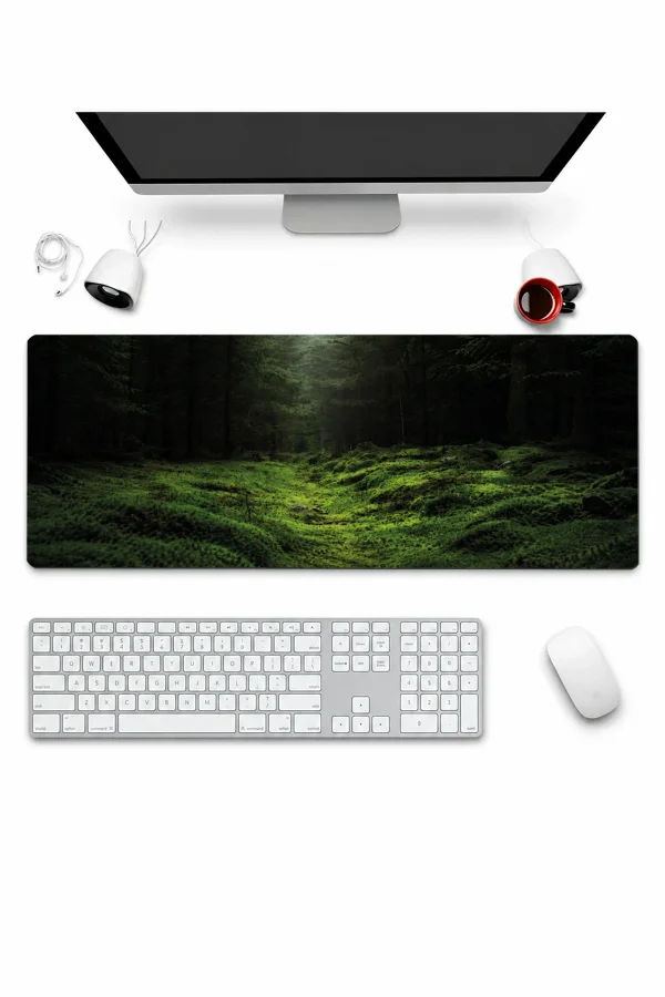 SonicTouch Klavye Mousepad 32x70cm Yosun Vadisi Dikişsiz Pürüzsüz Sıvı Geçirmez Kaymaz Taban