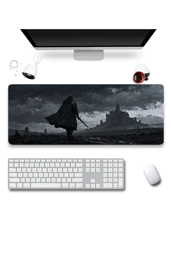 SonicTouch Klavye Mousepad 32x70cm Fırtına Muhafızı Dikişsiz Pürüzsüz Sıvı Geçirmez Kaymaz Taban