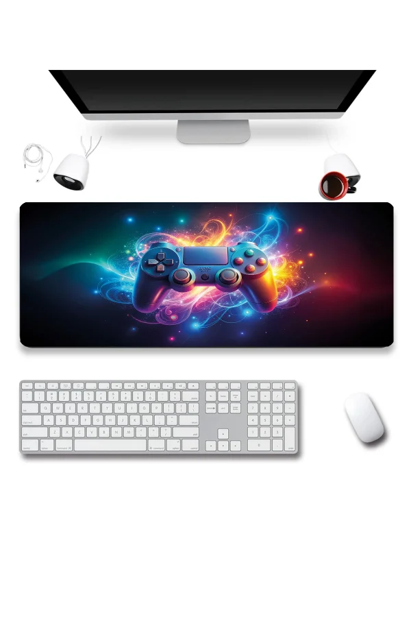SonicTouch Klavye Mousepad 32x70cm Enerji Modu Dikişsiz Pürüzsüz Sıvı Geçirmez Kaymaz Taban