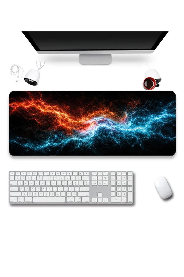 SonicTouch Klavye Mousepad 40x90cm Enerji Kırılması Dikişsiz Pürüzsüz Sıvı Geçirmez Kaymaz Taban