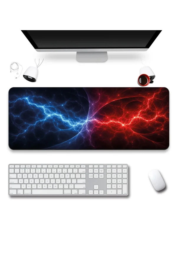 SonicTouch Klavye Mousepad 40x90cm Elementlerin Savaşı Dikişsiz Pürüzsüz Sıvı Geçirmez Kaymaz Taban