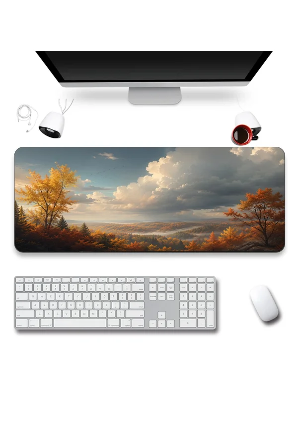 SonicTouch Klavye Mousepad 40x90cm Fırtına Vadisi Dikişsiz Pürüzsüz Sıvı Geçirmez Kaymaz Taban