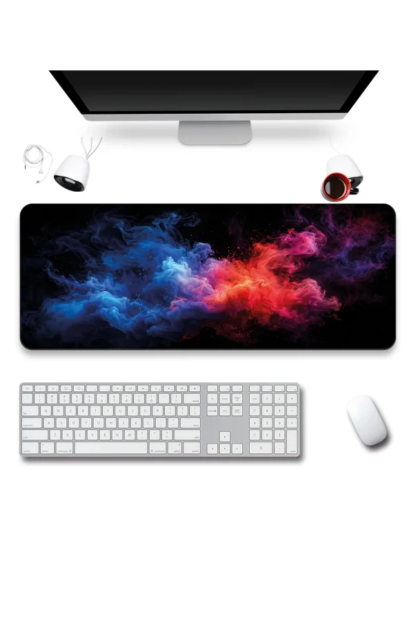 SonicTouch Klavye Mousepad 40x90cm Kromatik Sis Dikişsiz Pürüzsüz Sıvı Geçirmez Kaymaz Taban