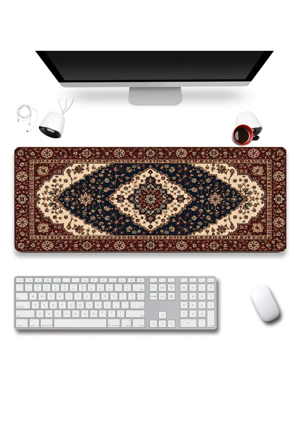 SonicTouch Klavye Mousepad 40x90cm Şah Motifi Dikişsiz Pürüzsüz Yüzey Sıvı Geçirmez Kaymaz Taban
