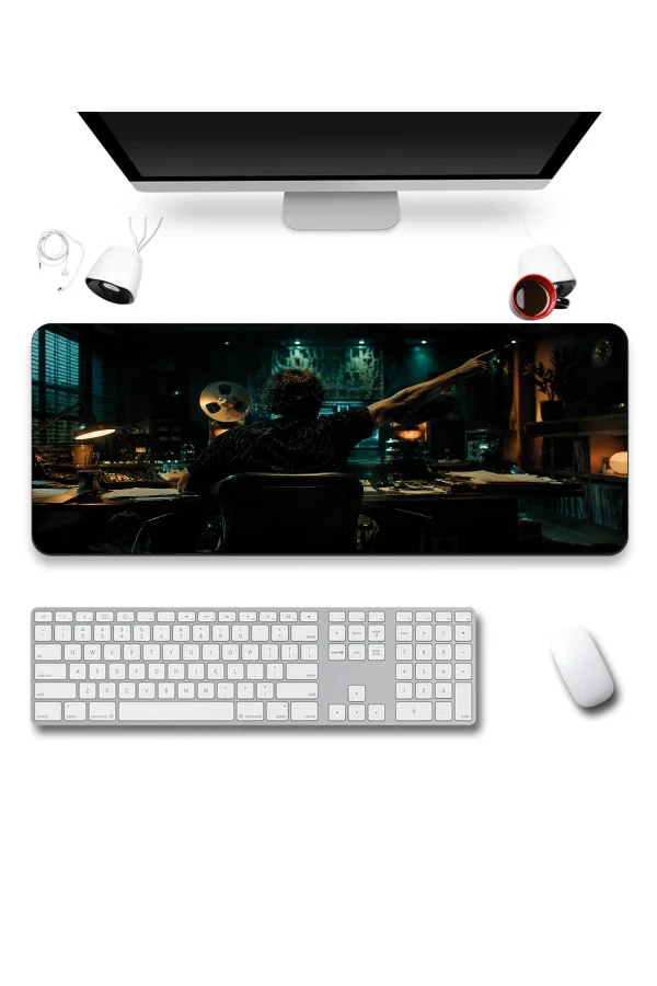 SonicTouch Klavye Mousepad 40x90cm Perde Arkası Dikişsiz Pürüzsüz Sıvı Geçirmez Kaymaz Taban