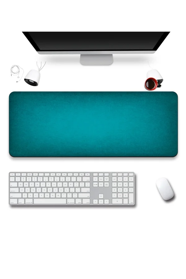 SonicTouch Klavye Mousepad 40x90cm Yeşil Aura Dikişsiz Pürüzsüz Sıvı Geçirmez Kaymaz Taban